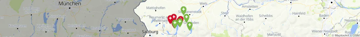 Kartenansicht für Apotheken-Notdienste in der Nähe von Sankt Georgen im Attergau (Vöcklabruck, Oberösterreich)